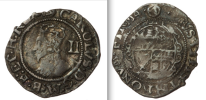 EN007-Charles I, 1st bust, half-groat x C. E. Blunt Coll. 17.1mm HBC 200701 b-