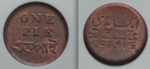 WRA006-Bengal Presidency, 1831 1pie.CU 16mm HA 161103 L61288 a